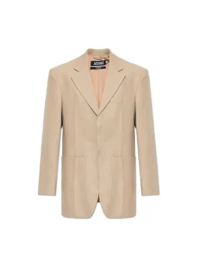 Women's La Vest D'Homme Boxy Blazer Jacket Beige