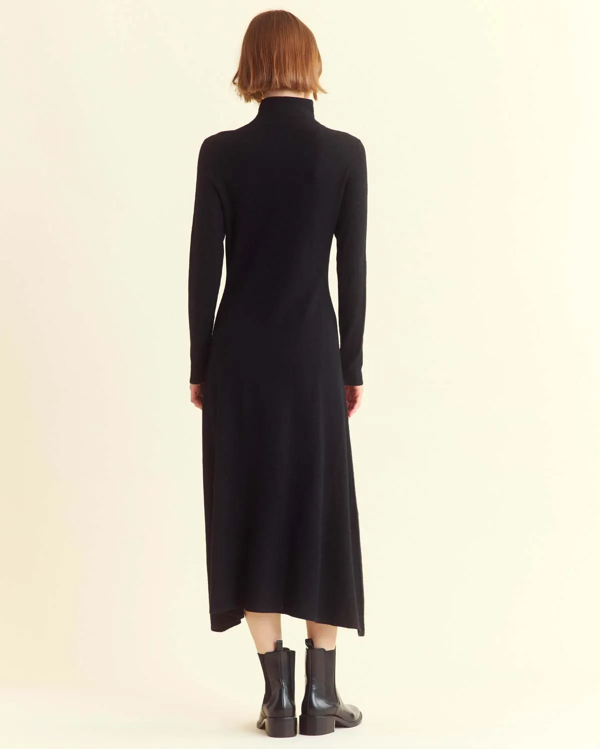 Wool Turtleneck Contour Sweater Dress