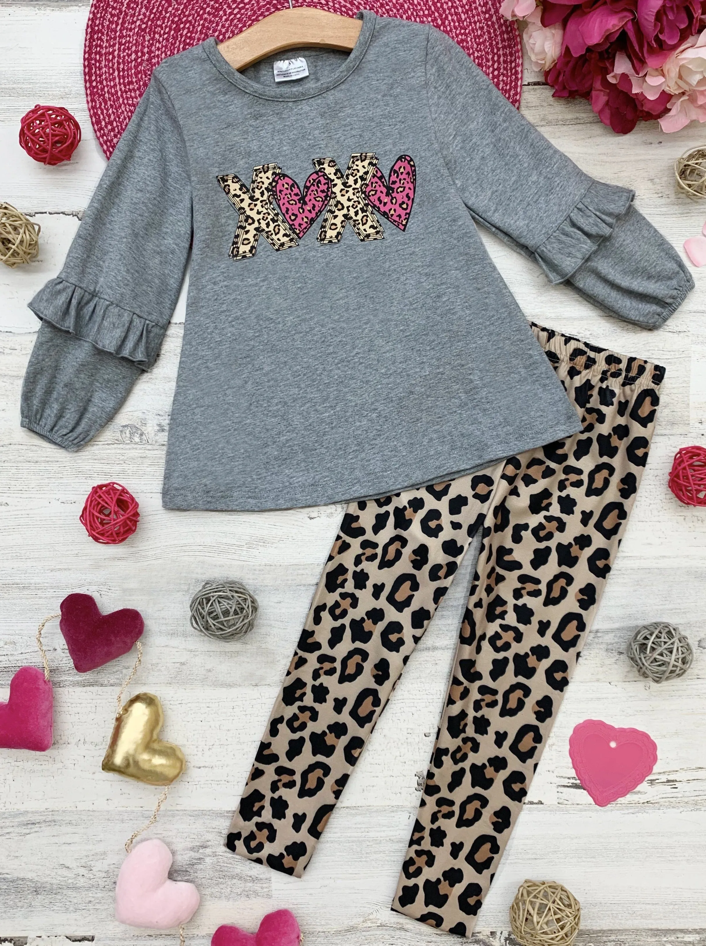 XOXO Leopard Print Legging Set