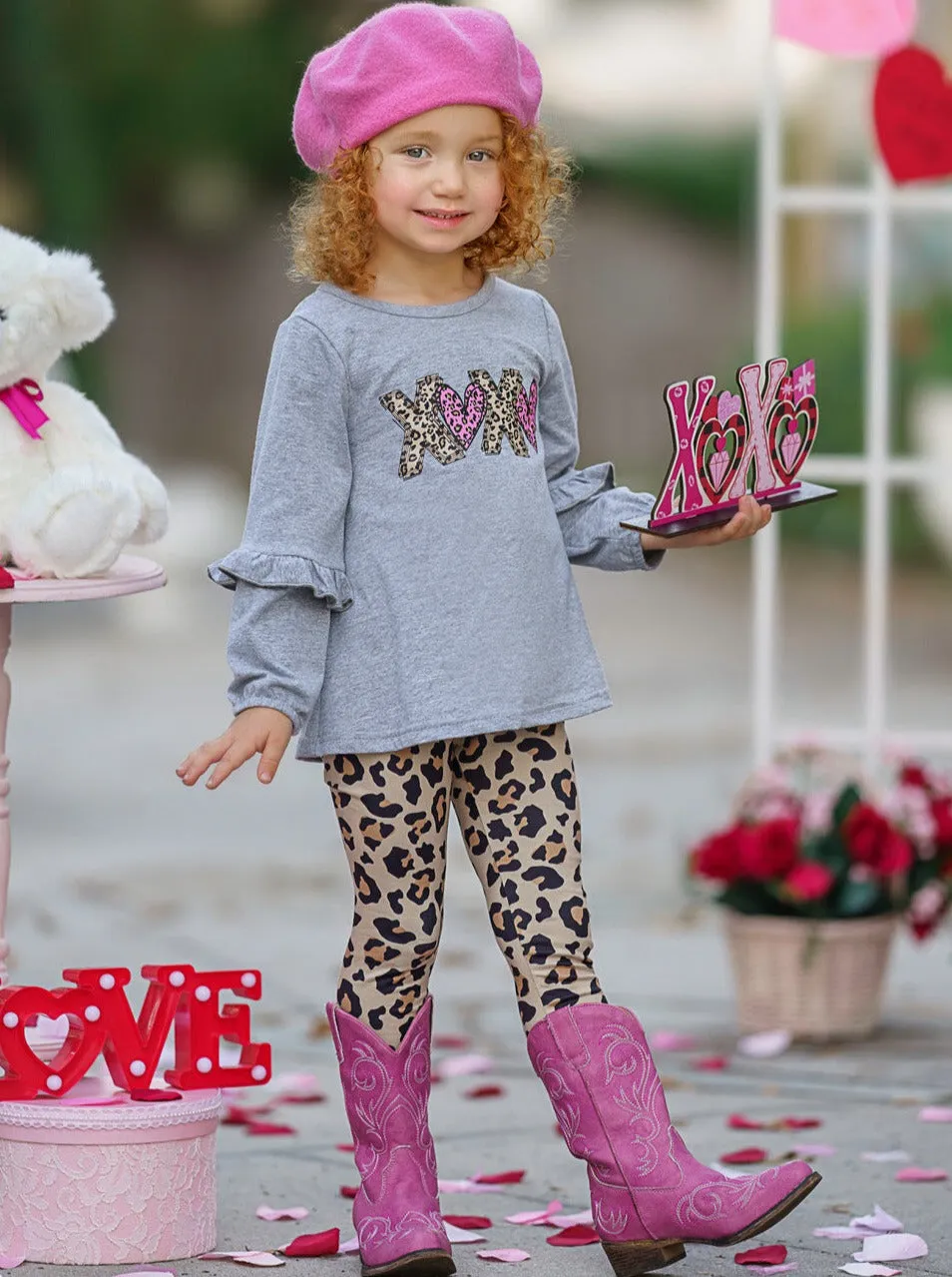 XOXO Leopard Print Legging Set