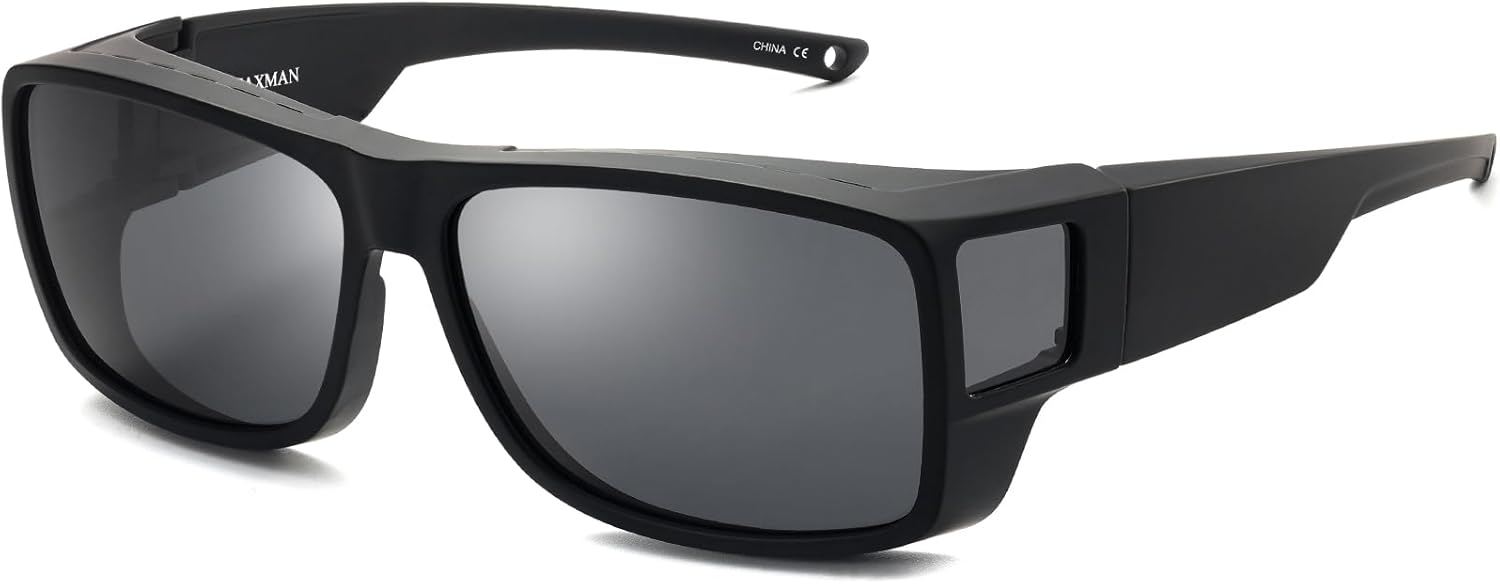 CAXMAN Fit Over Glasses Sunglasses Polarized Wrap Around Sunglasses with Side Window Shields for Full Protection - Image 9