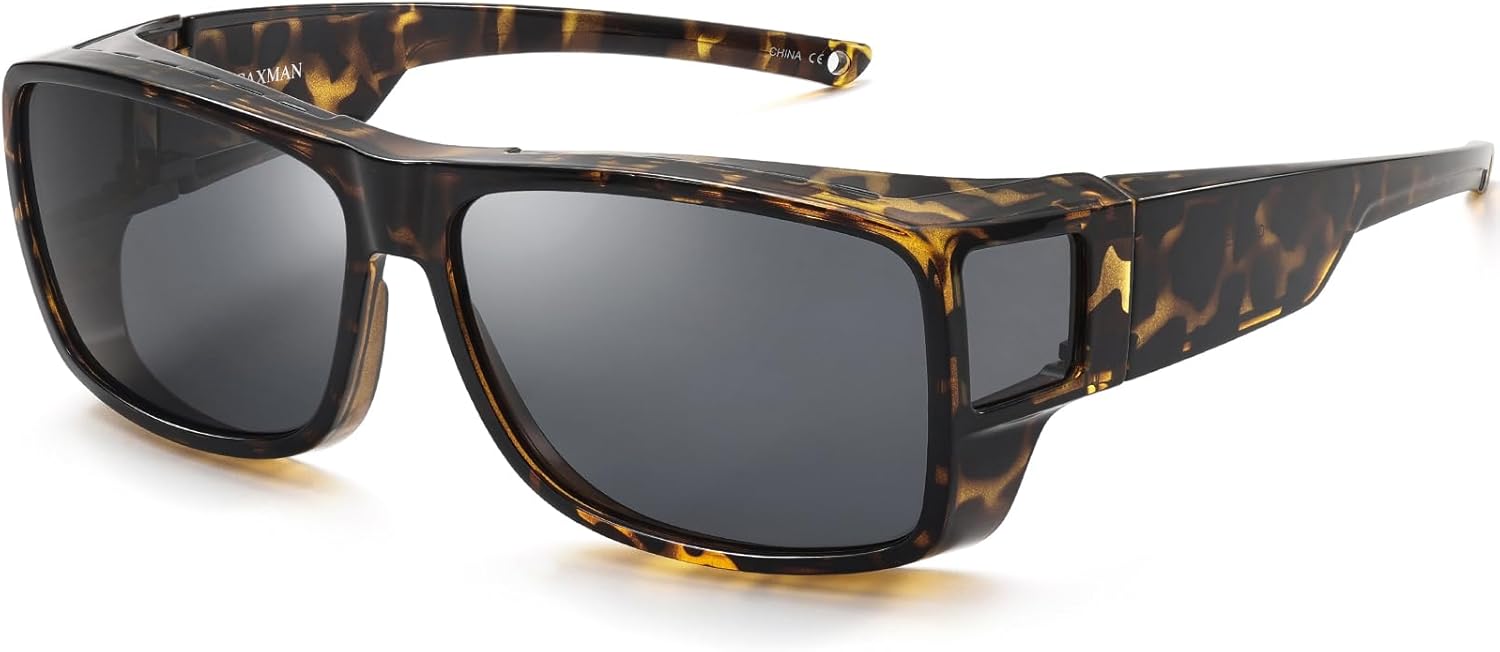CAXMAN Fit Over Glasses Sunglasses Polarized Wrap Around Sunglasses with Side Window Shields for Full Protection - Image 7
