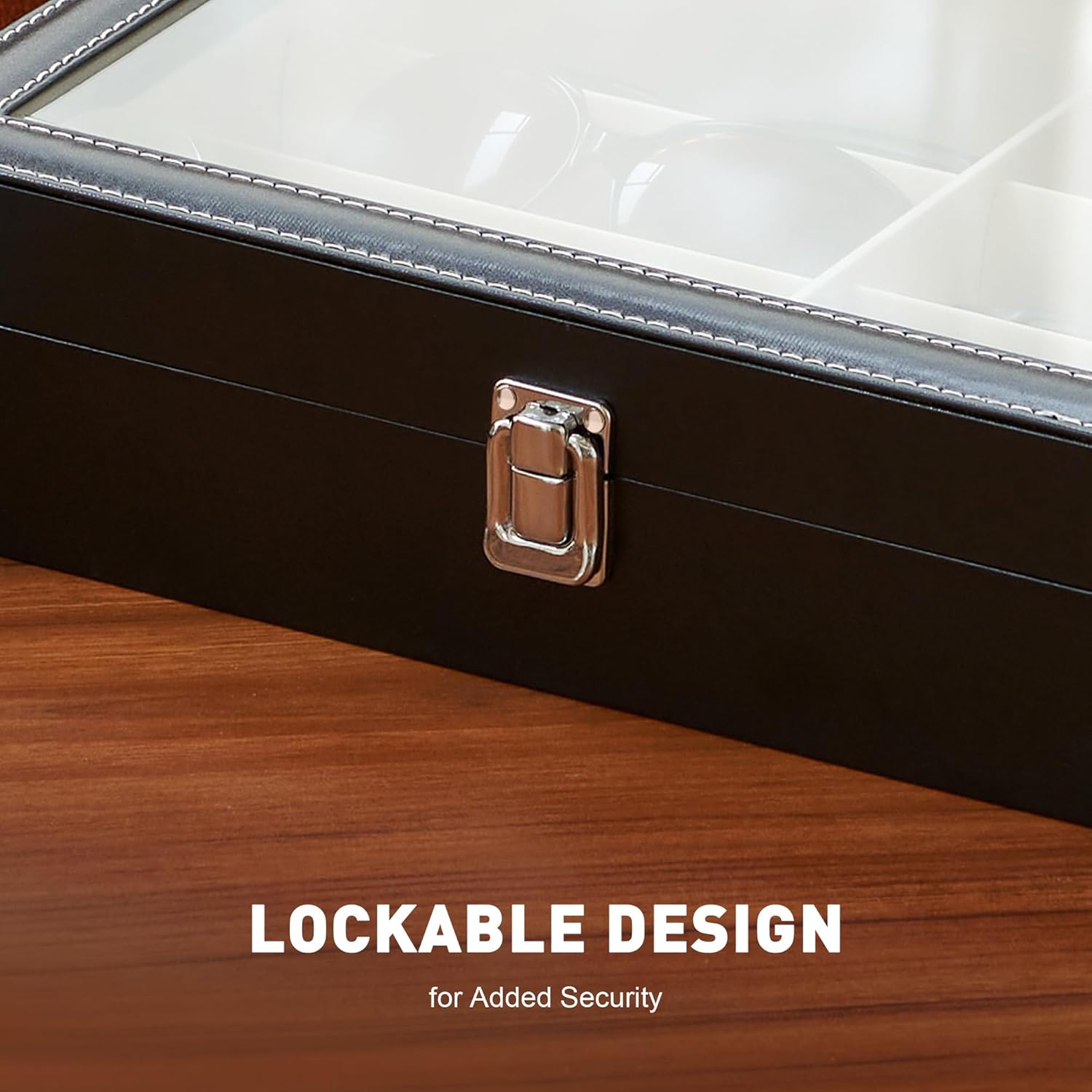 CO-Z Sunglasses Organizer 8 Slots Eyewear Display Case for Women Men i##e##s: Leather ^^ Multi ^^ Eyeglasses ^^ Jewelry Watch Organizer ^^ Sunglasses Jewelry Collection Case ^^ Sunglass Glasses Storage Holder Box :i##e##s - Image 5