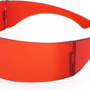FEISEDY 80s Futuristic Cyclops Cyber Visor Sunglasses Men Women Punk Style Cosplay B2740