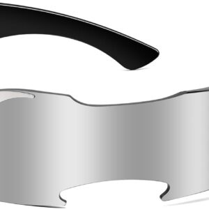 FEISEDY 80s Futuristic Cyclops Cyber Visor Sunglasses Men Women Punk Style Cosplay B4184