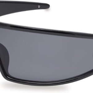 GIGIMOTTE Black Headband Mask Sunglasses for Women Men Cool Futuristic Shades Trendy Rave Accessories UV400 Protective GM9608