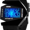 Gosasa Men Sports Military Watches Digital Airplane Shaped LED Light Waterproof Watches