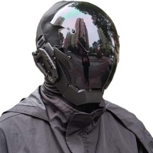 KYEDAY Punk Mask Cosplay for Men, Cosplay Halloween Mask Fit Party Music Festival Accessories