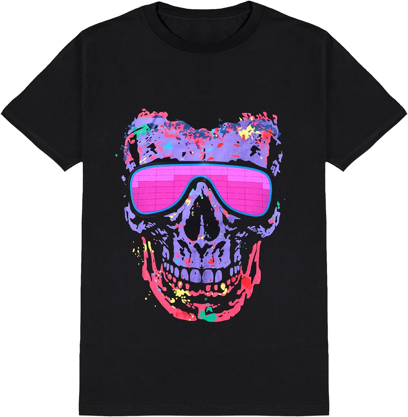 LED T Shirt Sound Activated Glow Shirts Light Up Equalizer Clothes for Party - Image 11