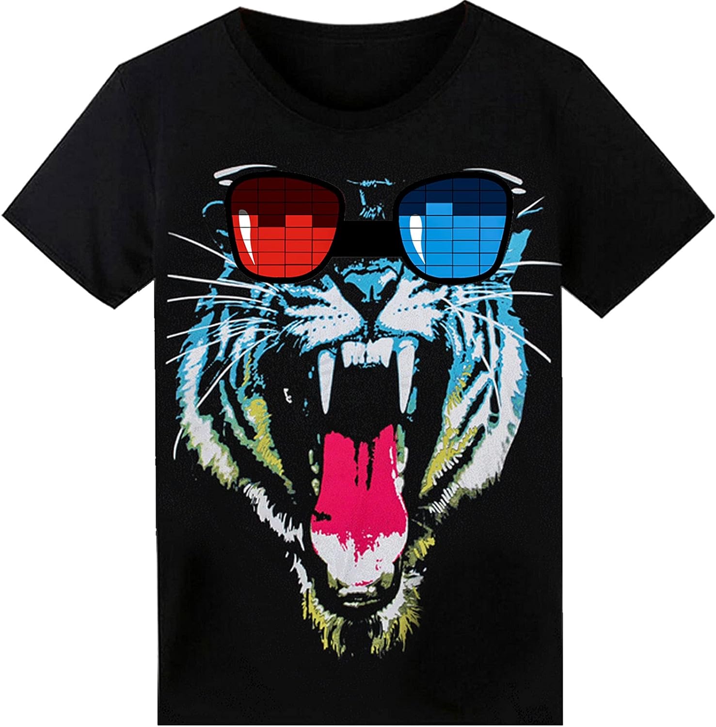 LED T Shirt Sound Activated Glow Shirts Light Up Equalizer Clothes for Party - Image 9