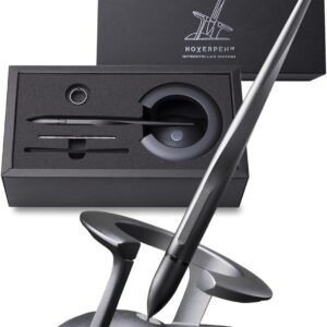 novium Hoverpen Interstellar - Space Black, Ballpoint Pen, Unique Conversational Starter, Premium Futuristic Design, Precision Flow Ink, Schmidt Ballpoint Cartridges