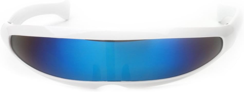 Ocean Line Futuristic Narrow Cyclops Sunglasses UV400 Personality Mirrored Lens - Image 2