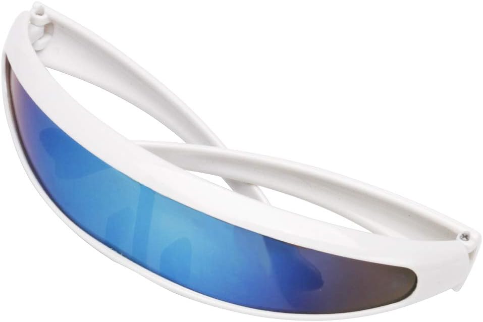 Ocean Line Futuristic Narrow Cyclops Sunglasses UV400 Personality Mirrored Lens - Image 3