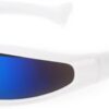 Ocean Line Futuristic Narrow Cyclops Sunglasses UV400 Personality Mirrored Lens