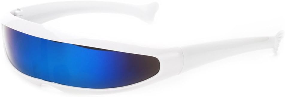 Ocean Line Futuristic Narrow Cyclops Sunglasses UV400 Personality Mirrored Lens