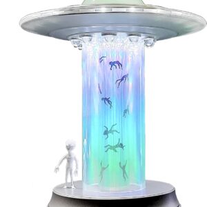 UFO Model Human Abduction Touch Table Lamp LED Alien Encounter Decoration Area 51 Spacecraft Space Lover Holographic Décor Color Changing Futuristic Night Light Living Room Bedroom Shop (Galaxy III)