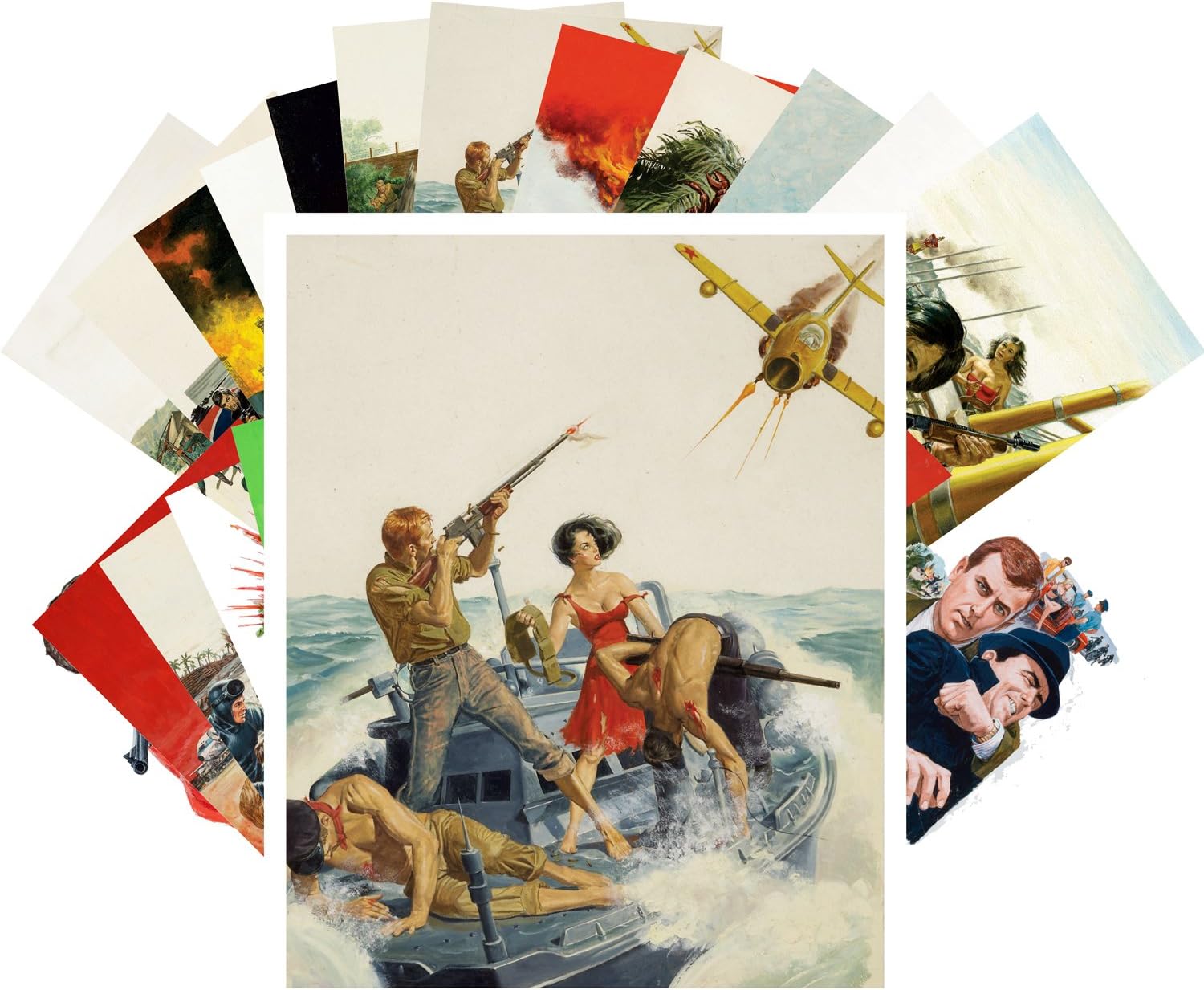 Vintage PostCards 24 pcs Vintage SciFi Comic Futuristic Art Magazine Magazine Covers - Image 27