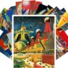 Vintage PostCards 24 pcs Vintage SciFi Comic Futuristic Art Magazine Magazine Covers