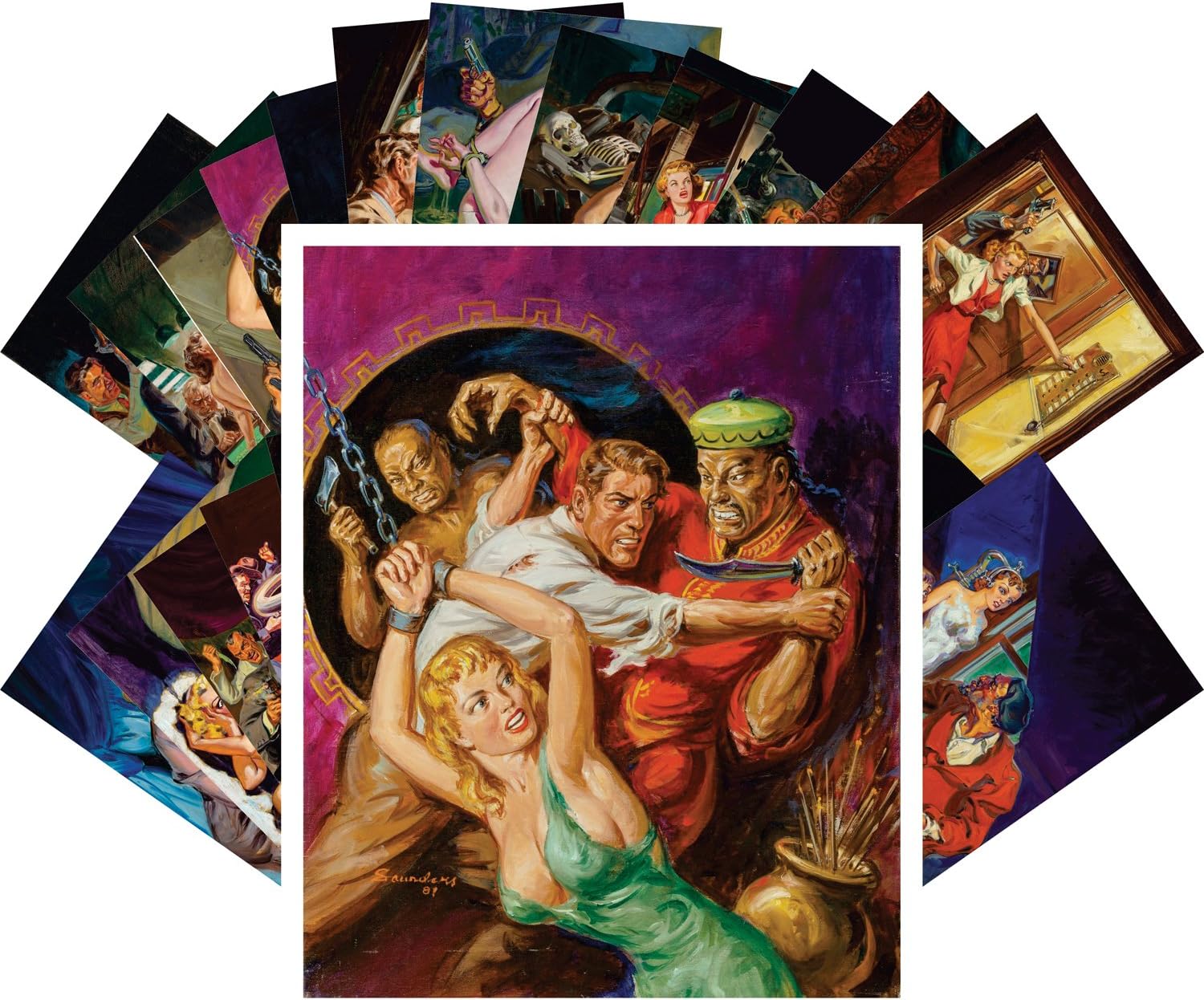 Vintage PostCards 24 pcs Vintage SciFi Comic Futuristic Art Magazine Magazine Covers - Image 6