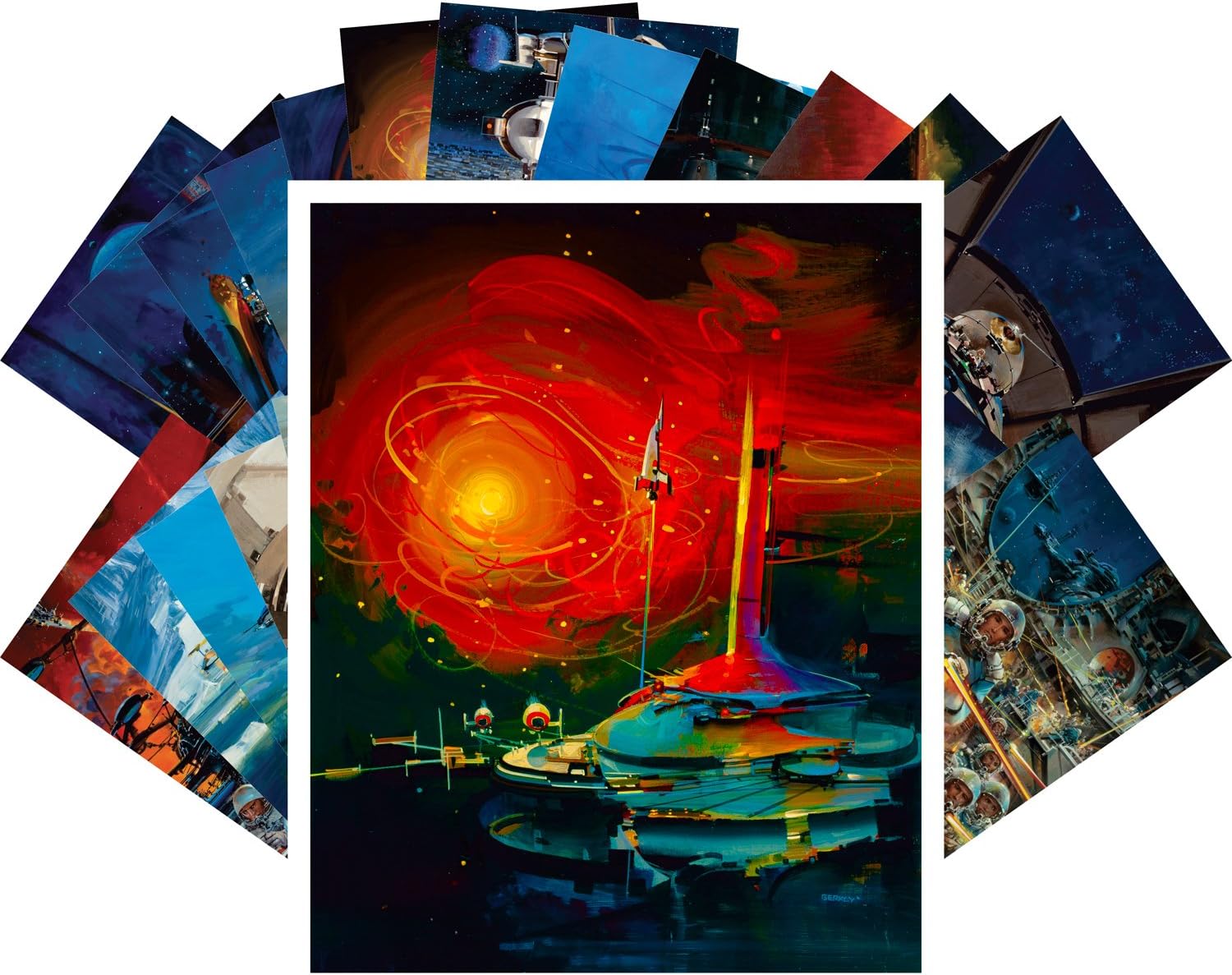 Vintage PostCards 24 pcs Vintage SciFi Comic Futuristic Art Magazine Magazine Covers - Image 13