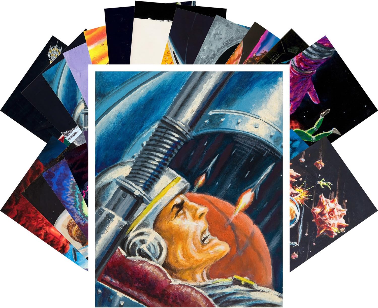 Vintage PostCards 24 pcs Vintage SciFi Comic Futuristic Art Magazine Magazine Covers - Image 29